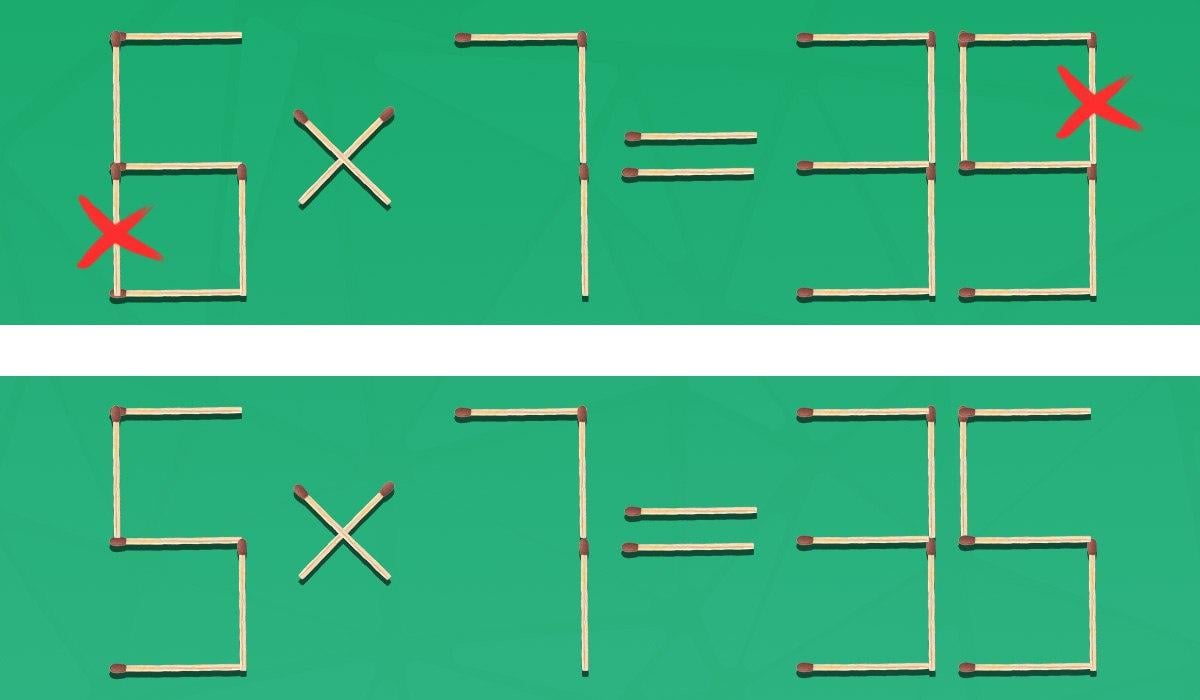 Vous devez supprimer 2 correspondances pour que l'égalité soit correcte : un petit test de QI